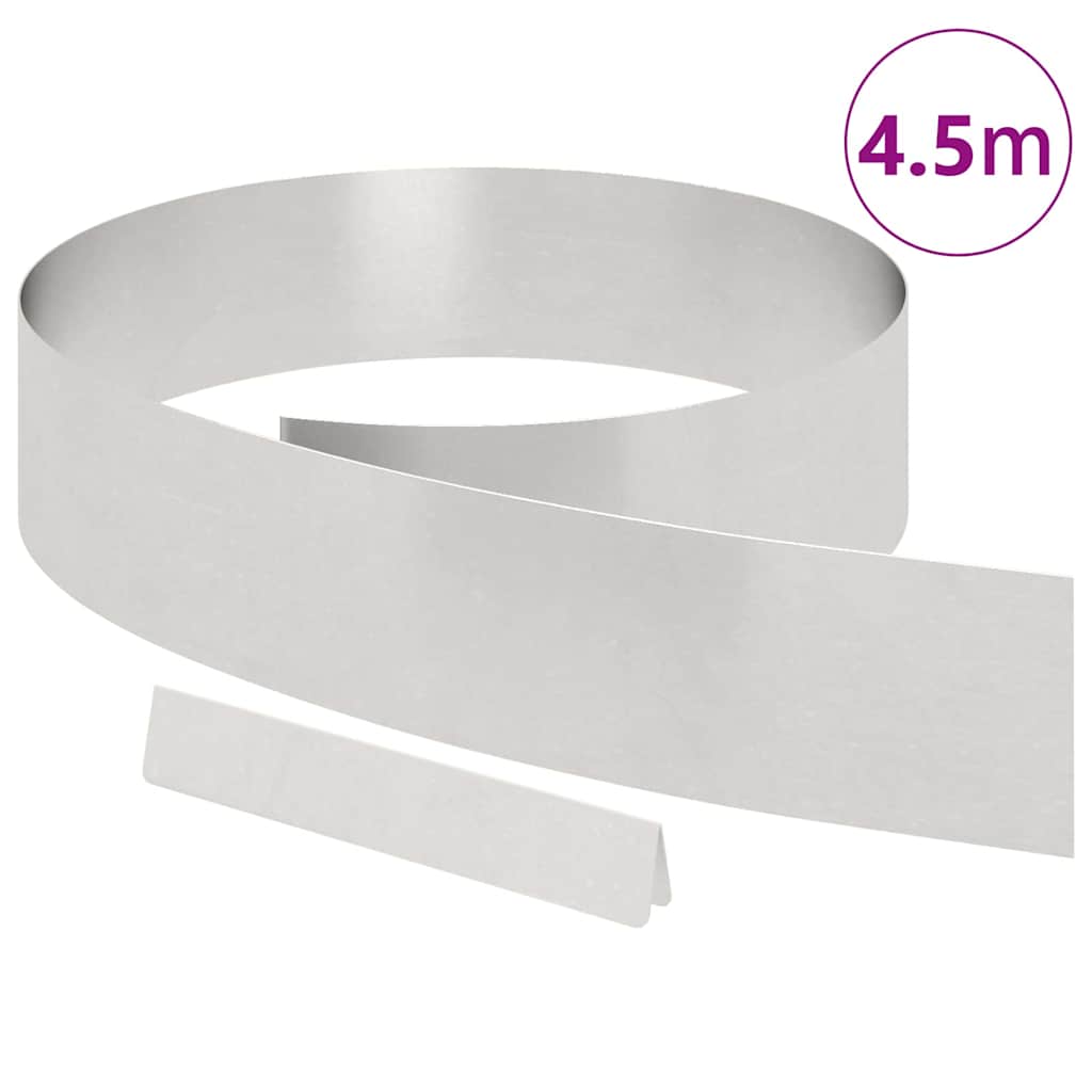 Rasenrand Silber 450 x 15 cm Edelstahl