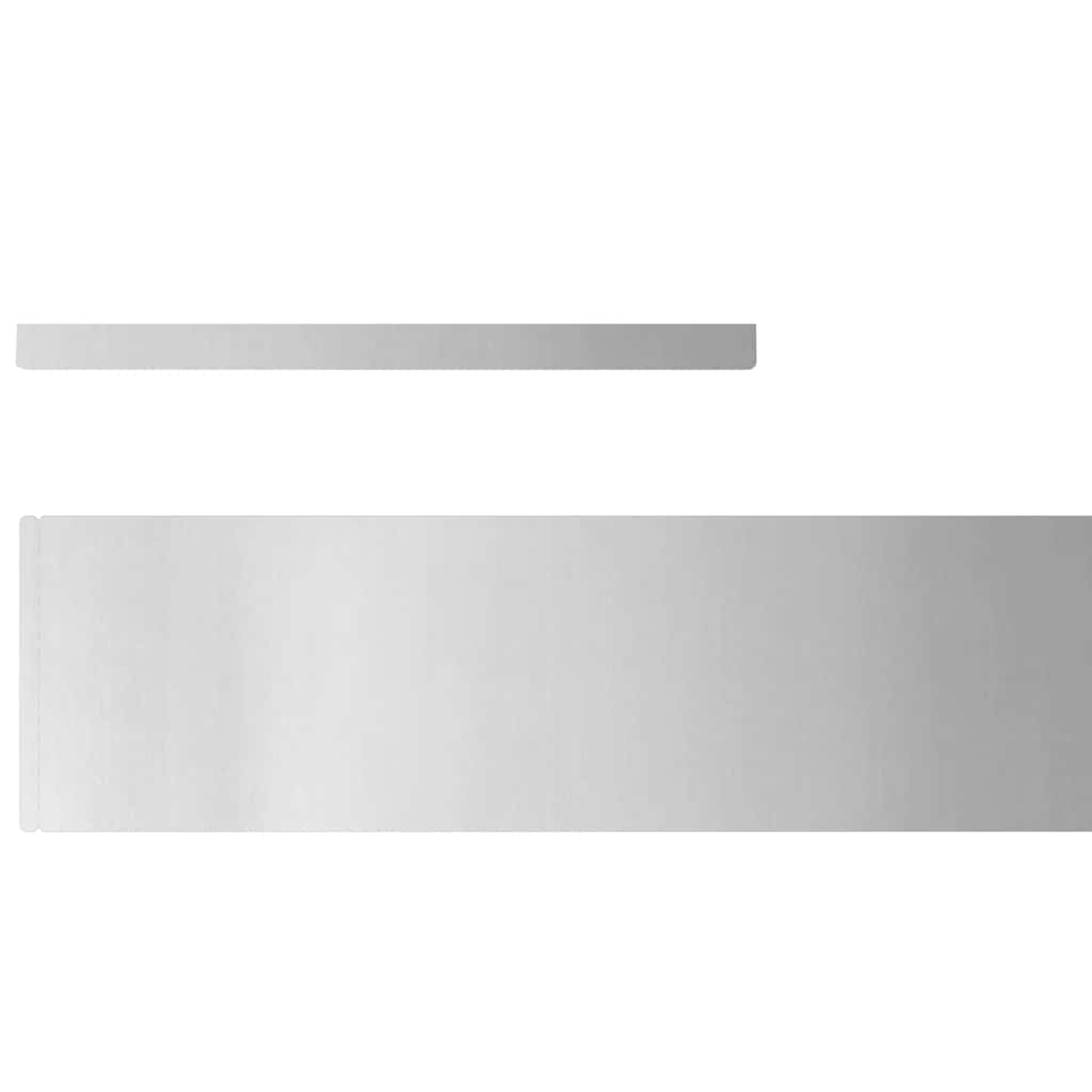 Rasenrand 4 pcs Silber 450 x 15 cm Verzinkter Stahl