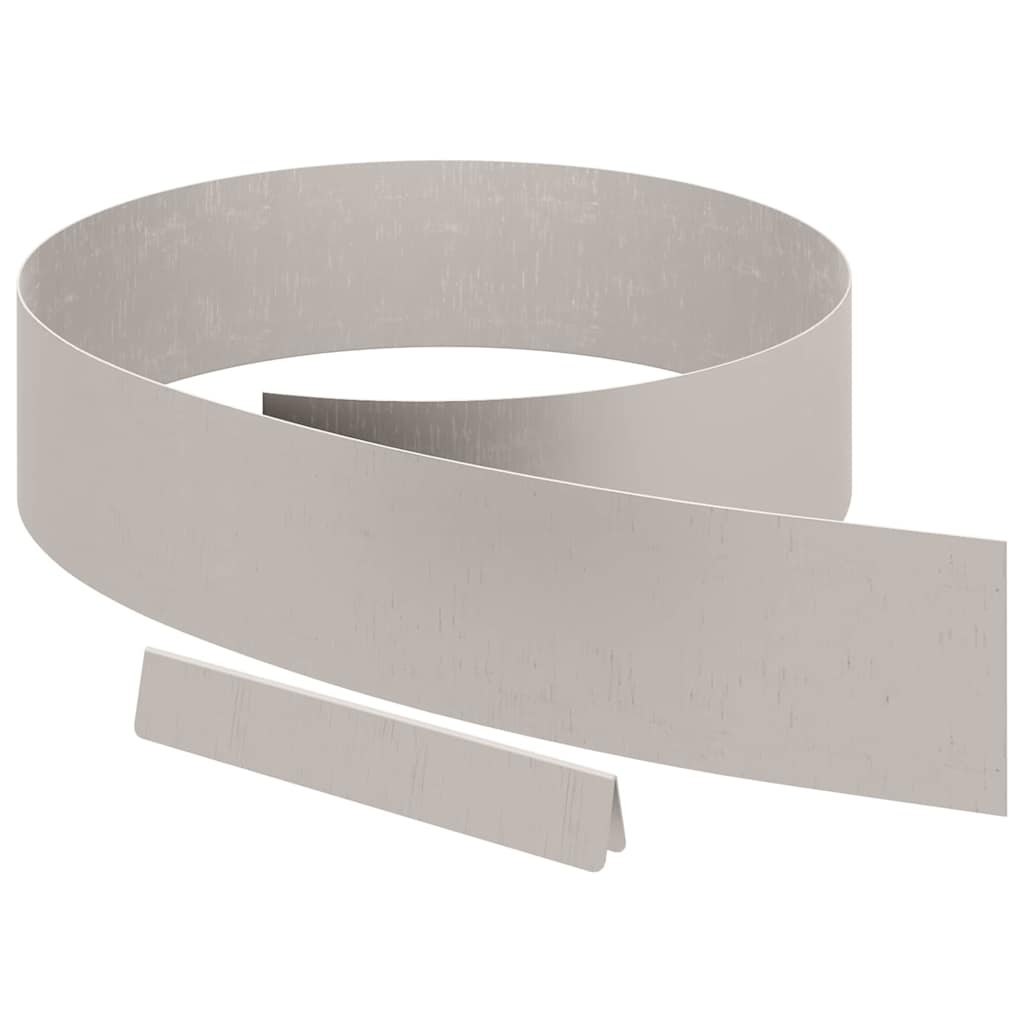 Rasenrand 4 pcs Rostig 450 x 15 cm Witterungsbeständiger Stahl