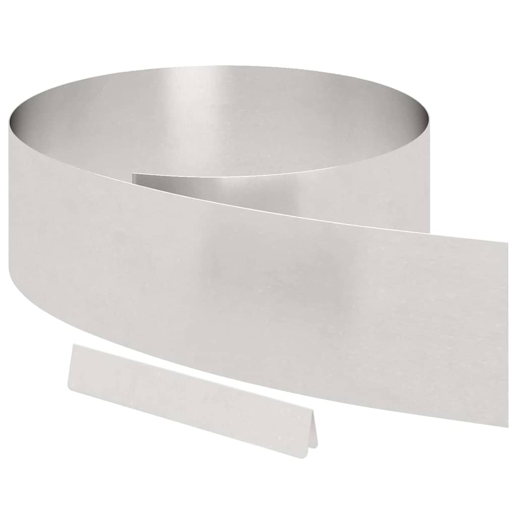 Rasenrand Silber 450 x 20 cm Edelstahl