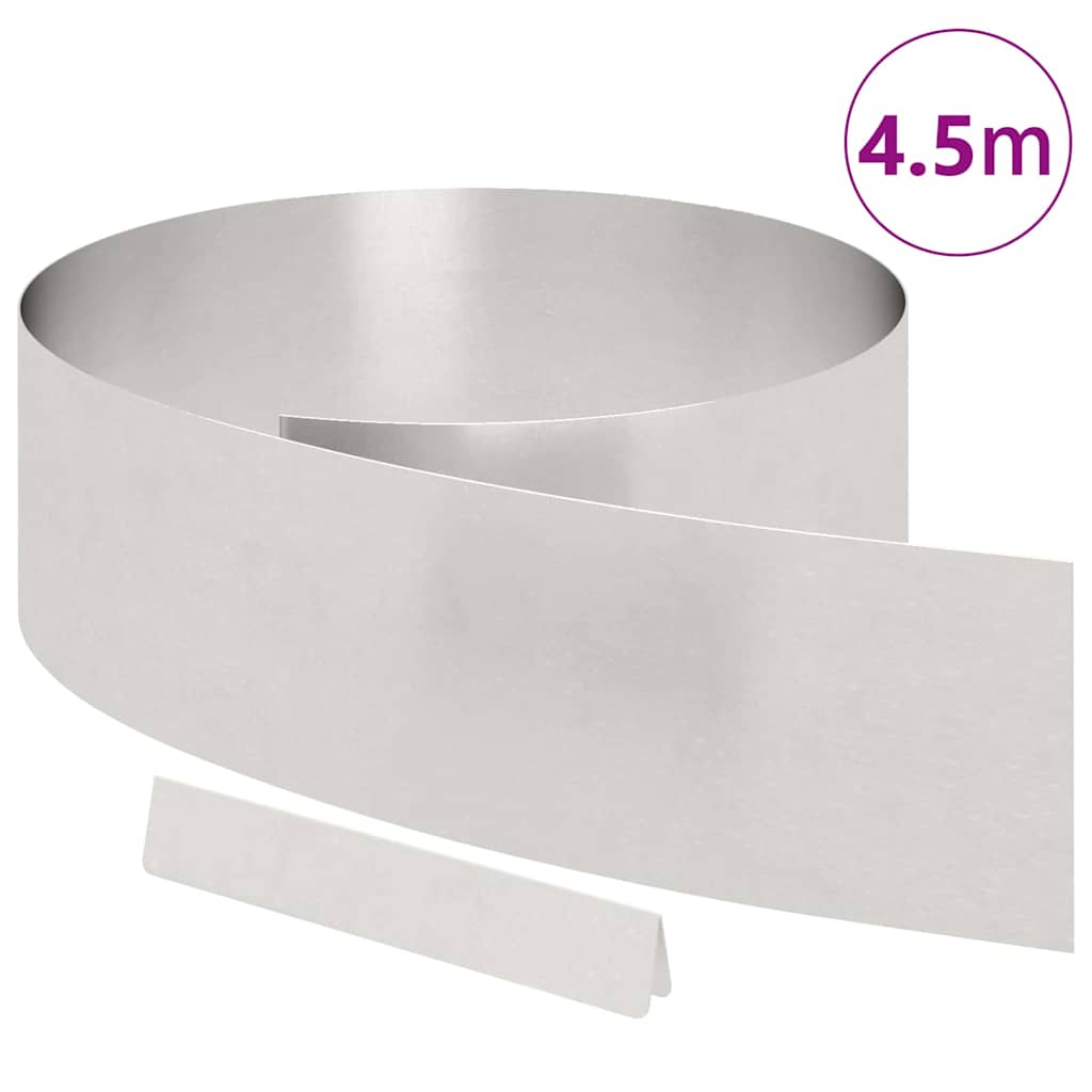 Rasenrand Silber 450 x 20 cm Edelstahl