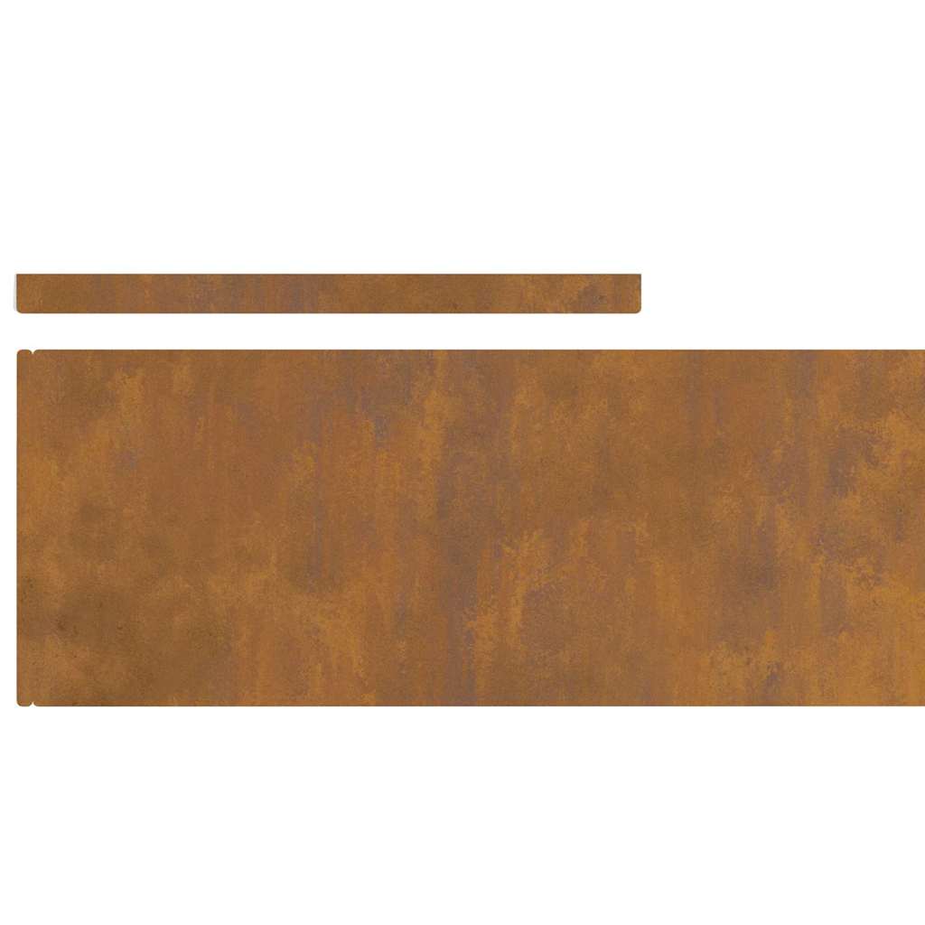 Rasenrand Rostig 450 x 20 cm Witterungsbeständiger Stahl
