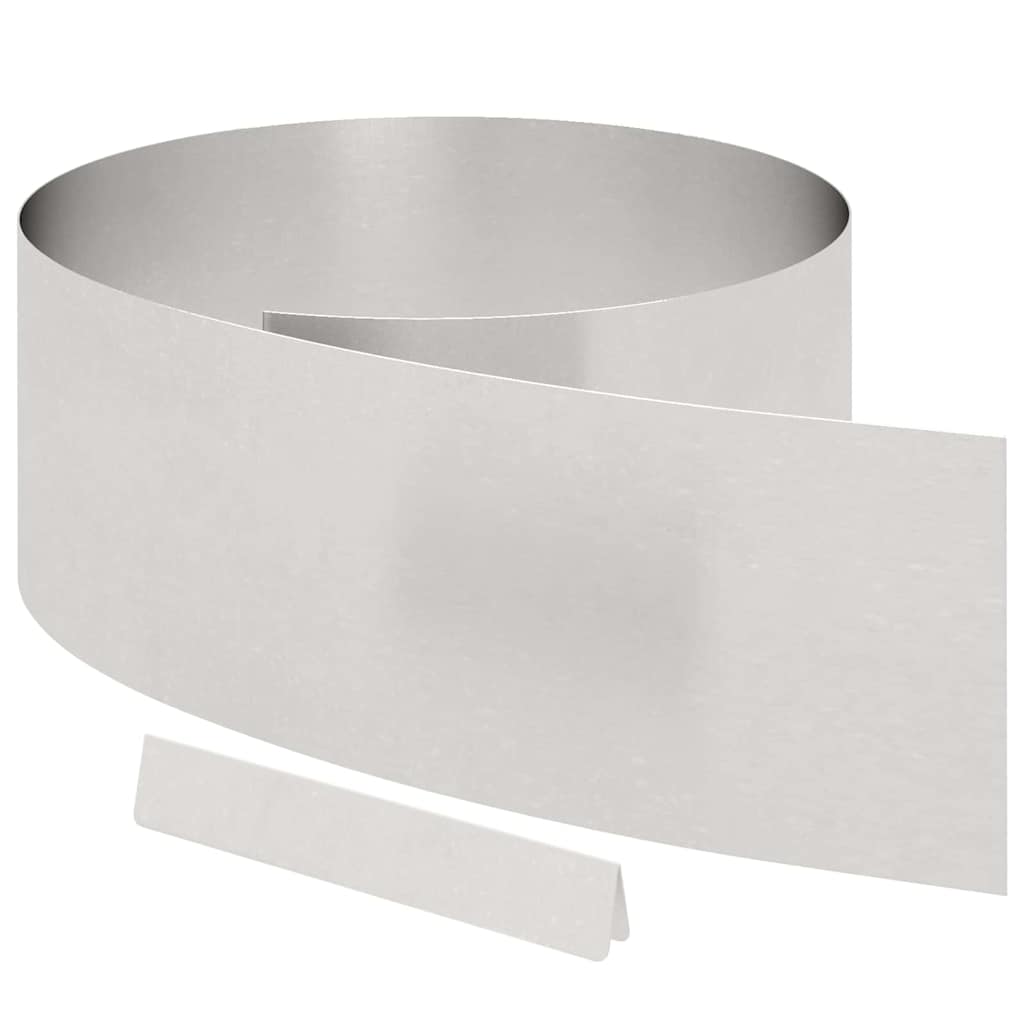 Rasenrand Silber 450 x 25 cm Edelstahl