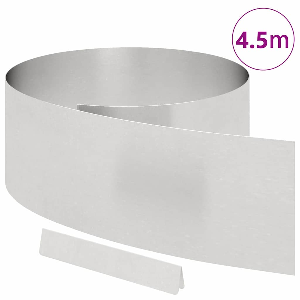 Rasenrand Silber 450 x 25 cm Edelstahl