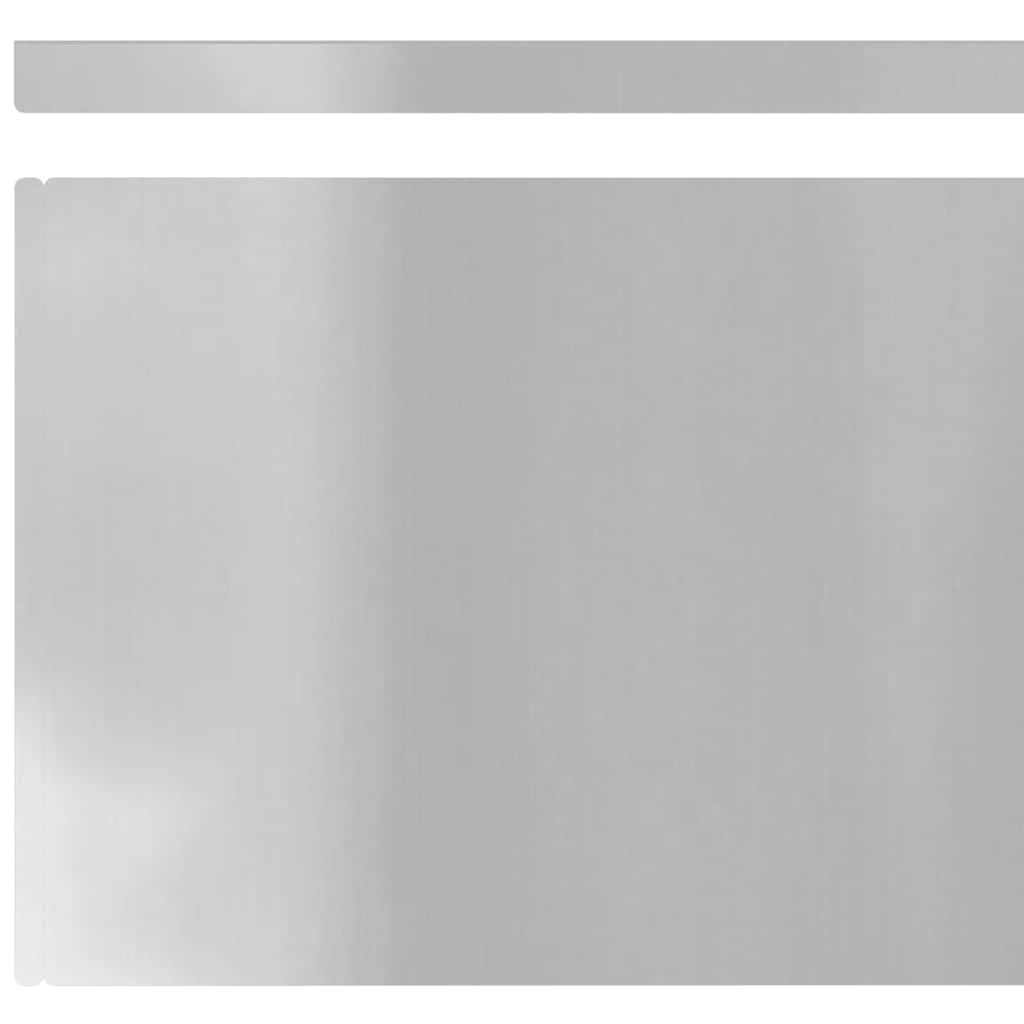 Rasenrand Silber 450 x 25 cm Verzinkter Stahl