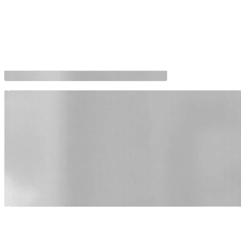 Rasenrand Silber 450 x 25 cm Verzinkter Stahl