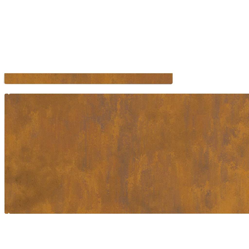 Rasenrand Rostig 450 x 25 cm Witterungsbeständiger Stahl