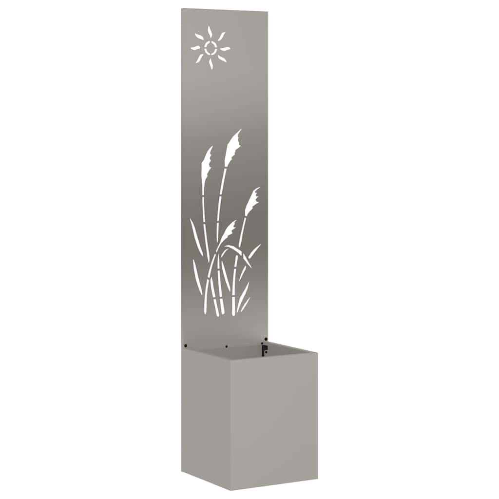 Blumentopf mit dekorativem Paneel Rostig 32 x 140 cm