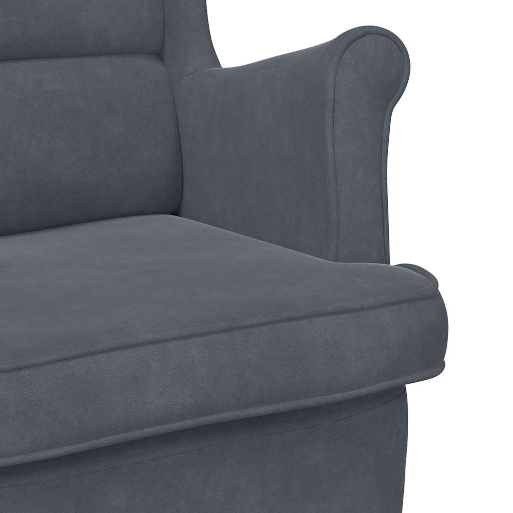 Sessel Dunkelgrau 71 x 92 x 91 cm Samt