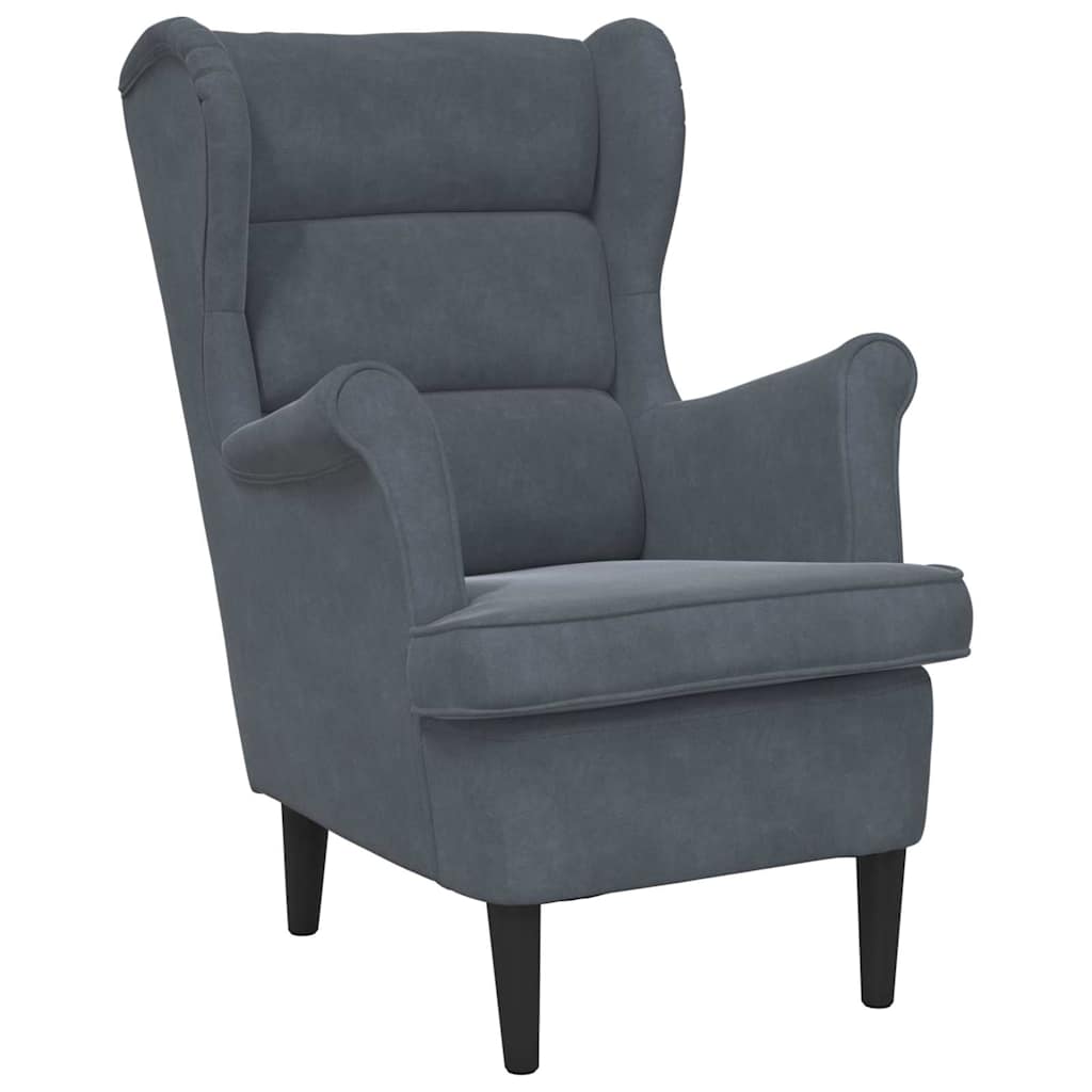 Sessel Dunkelgrau 71 x 92 x 91 cm Samt