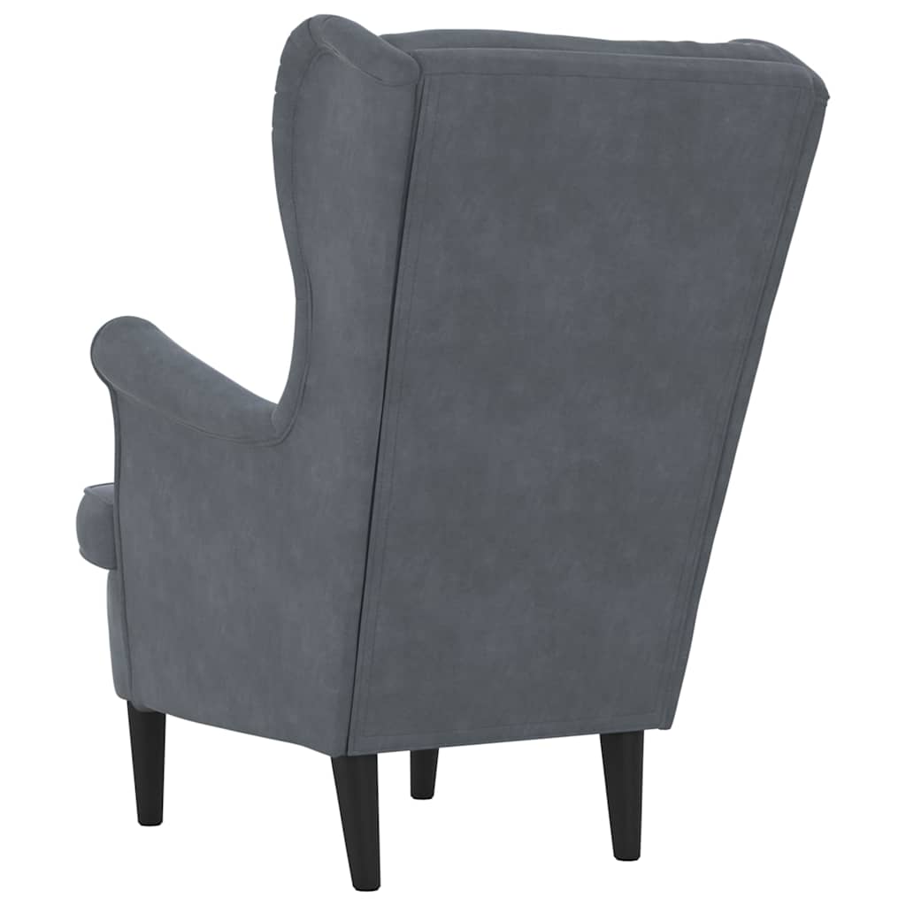 Sessel Dunkelgrau 71 x 92 x 91 cm Samt