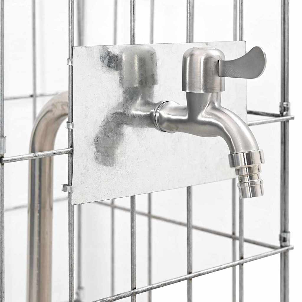 Gabionensäule Silber 25 x 25 x 50 cm Edelstahl