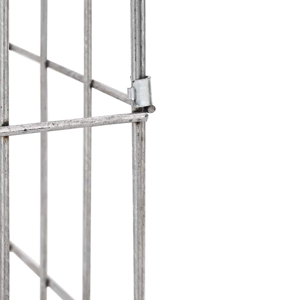 Gabionensäule Silber 25 x 25 x 50 cm Edelstahl