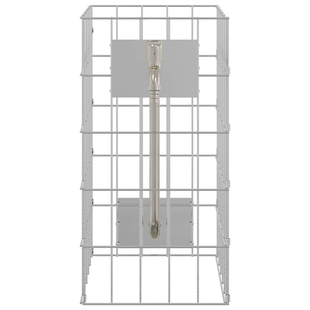 Gabionensäule Silber 25 x 25 x 50 cm Edelstahl