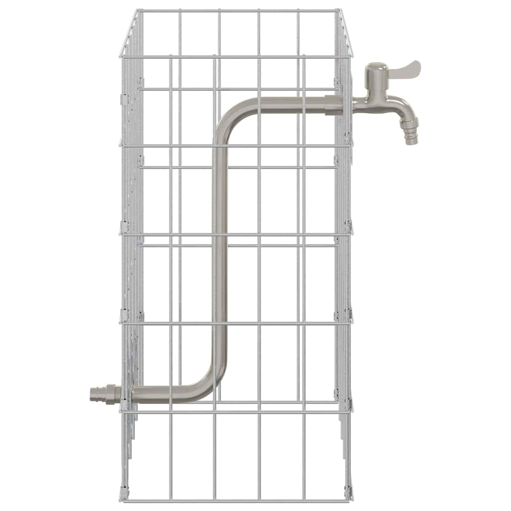 Gabionensäule Silber 25 x 25 x 50 cm Edelstahl