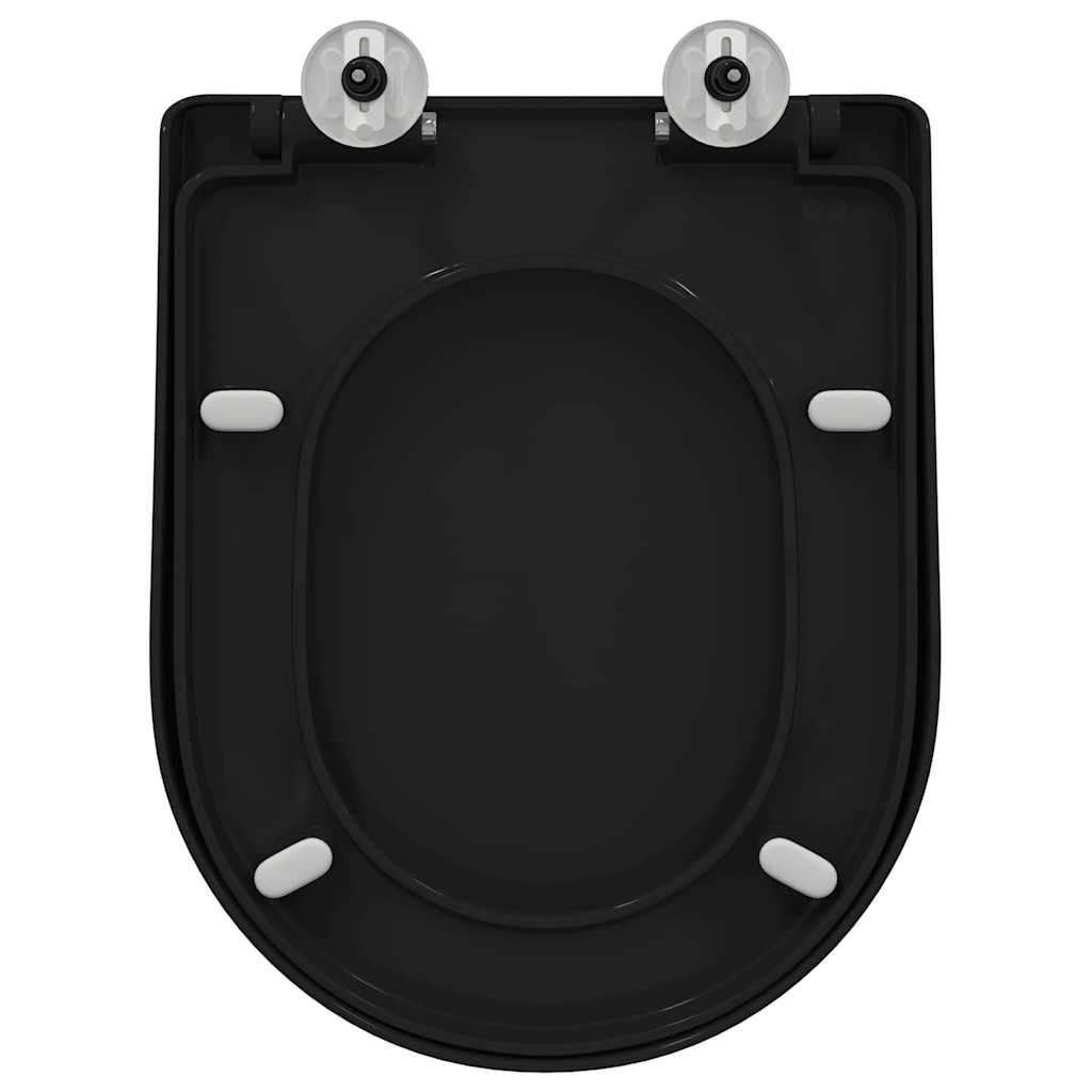 Toilettensitz Schwarz 48 x 36,5 x 4,5 cm Polypropylen