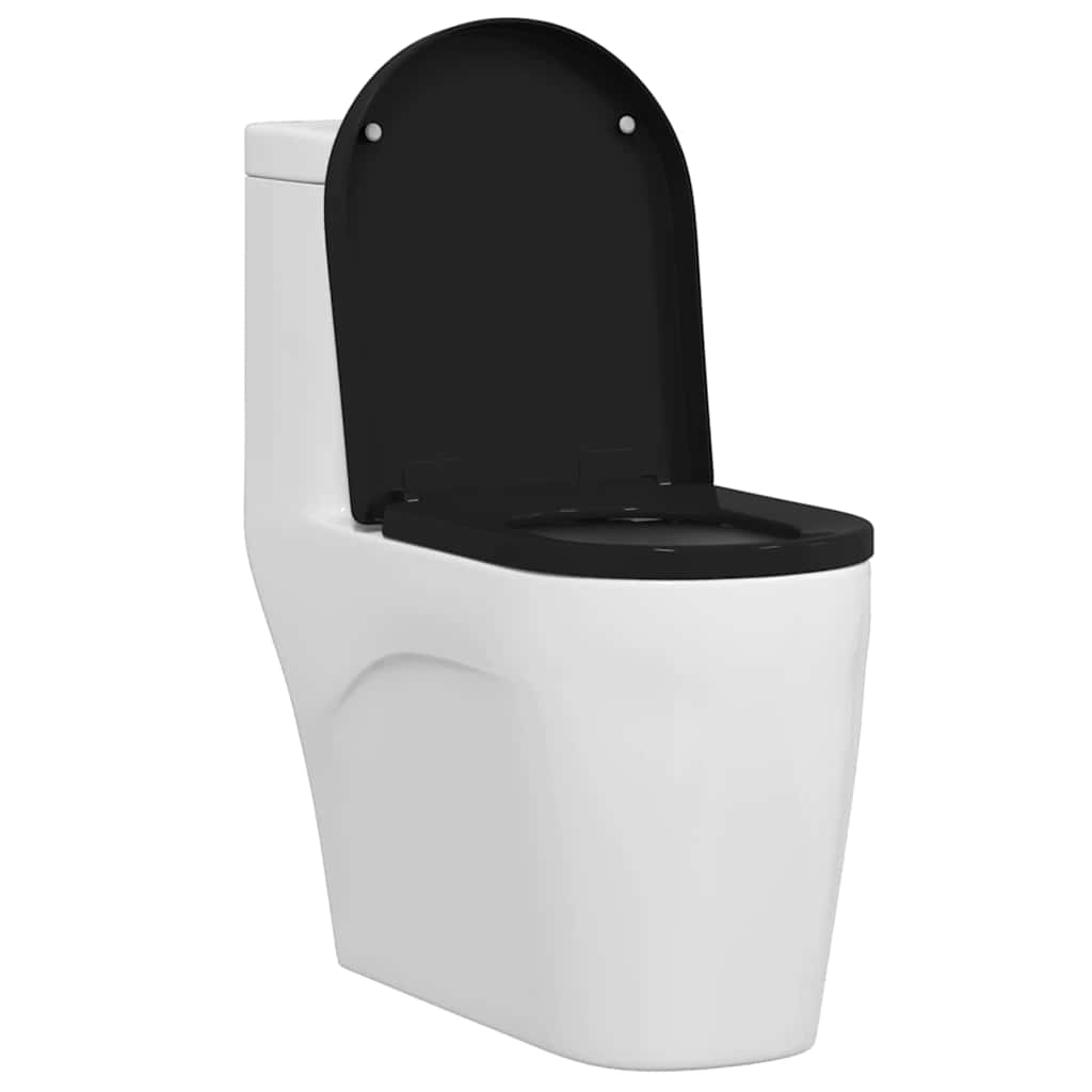 Toilettensitz Schwarz 48 x 36,5 x 4,5 cm Polypropylen
