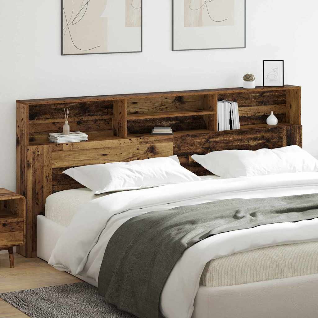 Kopfteil Schrank Altholz 220 x 19 x 101.5 cm Holzwerkstoff