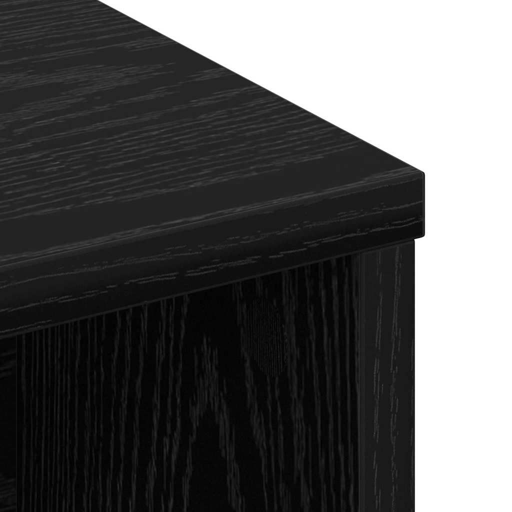 Kopfteil Schrank mit Regal Schwarze Eiche 220 x 19 x 101.5 cm