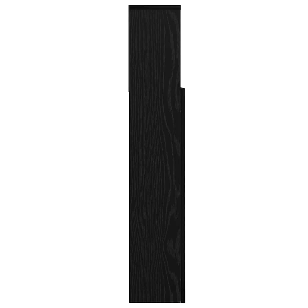 Kopfteil Schrank mit Regal Schwarze Eiche 220 x 19 x 101.5 cm