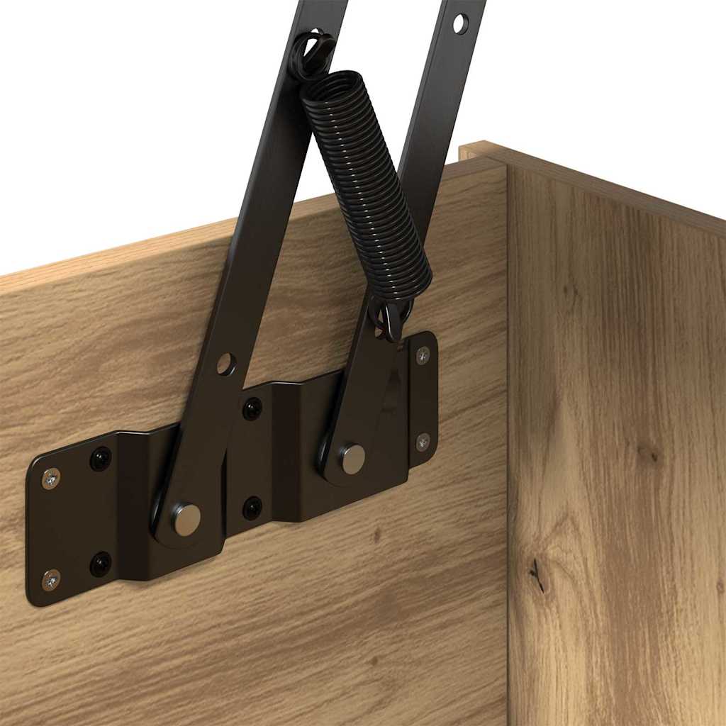 Couchtisch Eiche handwerklich 80 x 50,5 x 42,5 cm Holzwerkstoff