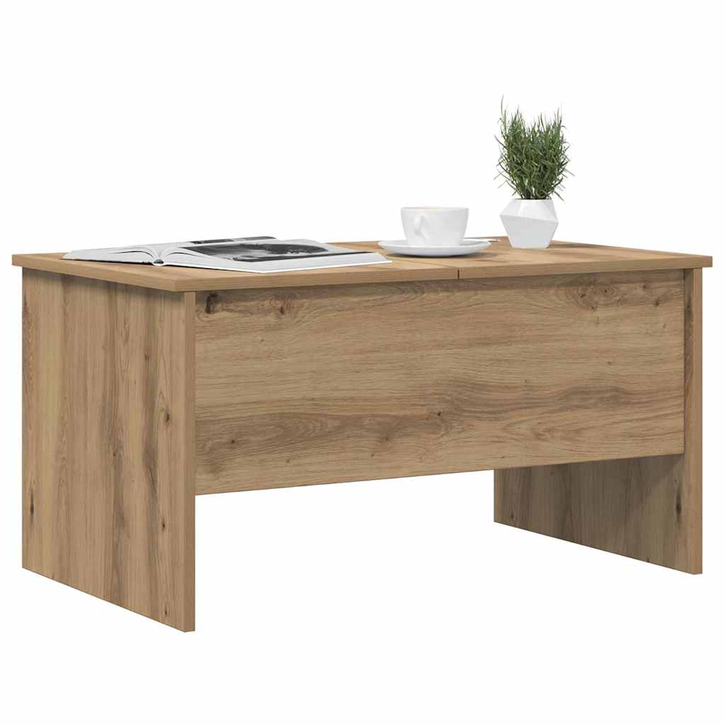 Couchtisch Eiche handwerklich 80 x 50,5 x 42,5 cm Holzwerkstoff