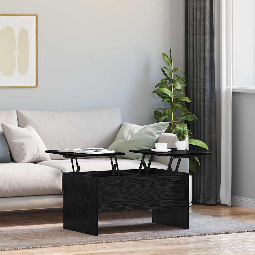 Couchtisch Schwarze Eiche 80 x 50,5 x 42,5 cm Holzwerkstoff