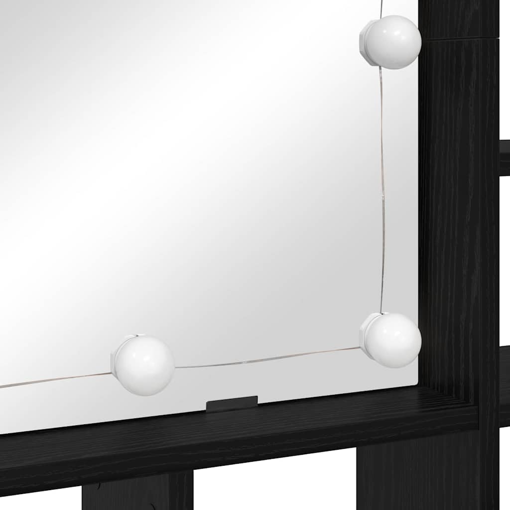 Spiegelschrank Schwarze Eiche 91 x 15 x 76.5 cm Holzwerkstoff