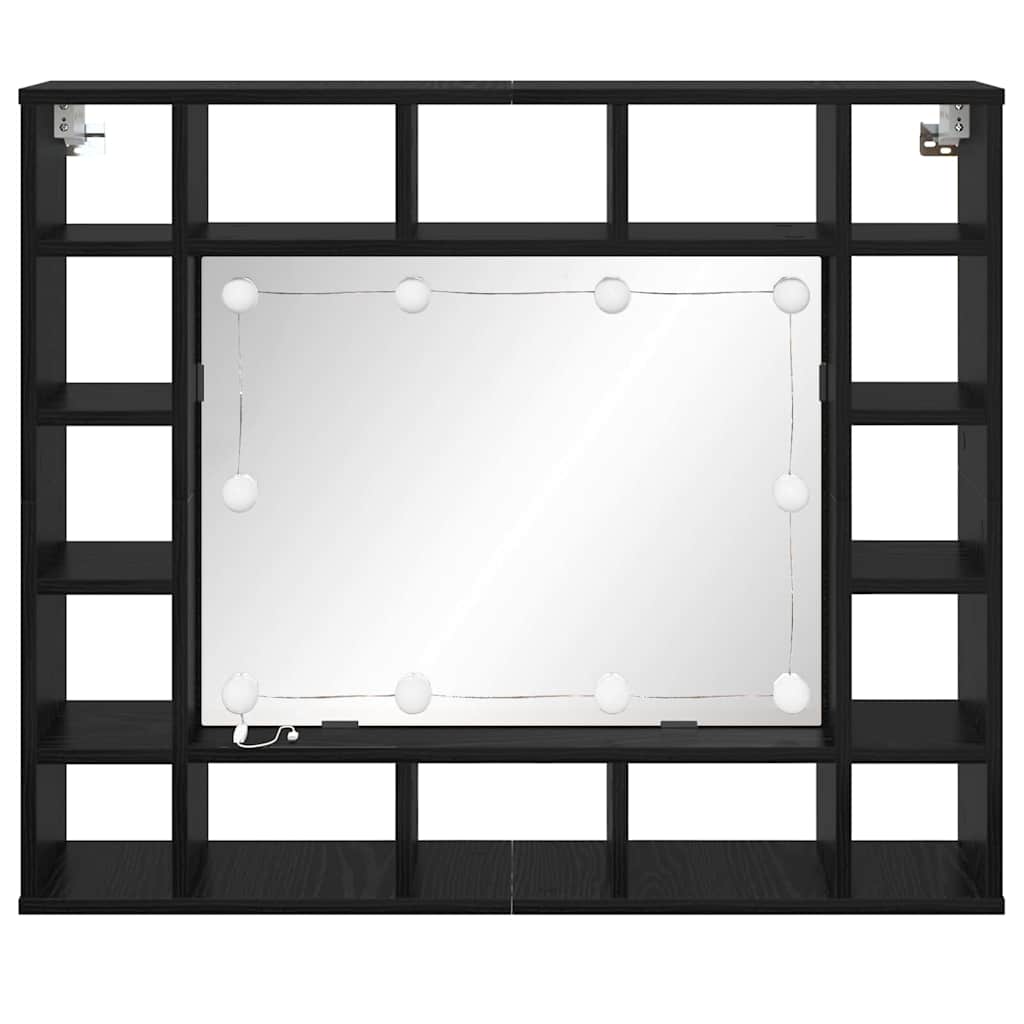 Spiegelschrank Schwarze Eiche 91 x 15 x 76.5 cm Holzwerkstoff
