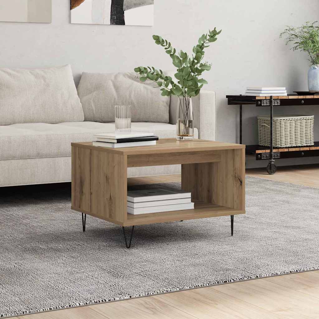 Couchtisch Eiche handwerklich 60 x 50 x 40 cm Holzwerkstoff