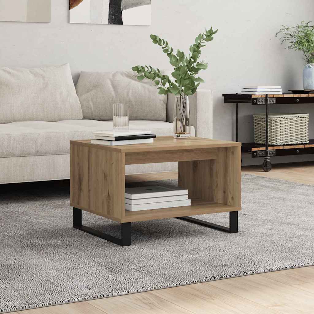 Couchtisch Eiche handwerklich 60 x 50 x 40 cm Holzwerkstoff