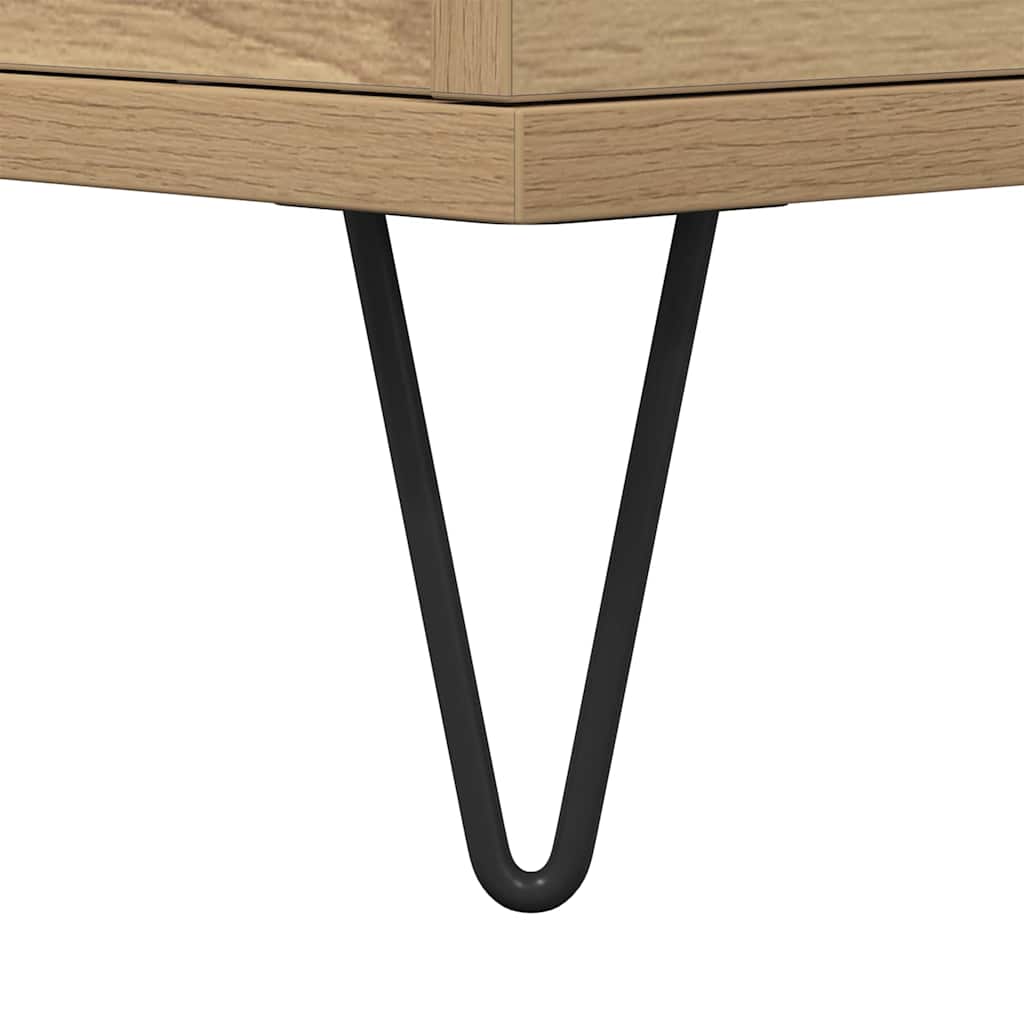 Couchtisch Eiche handwerklich 90 x 44.5 x 45 cm Holzwerkstoff