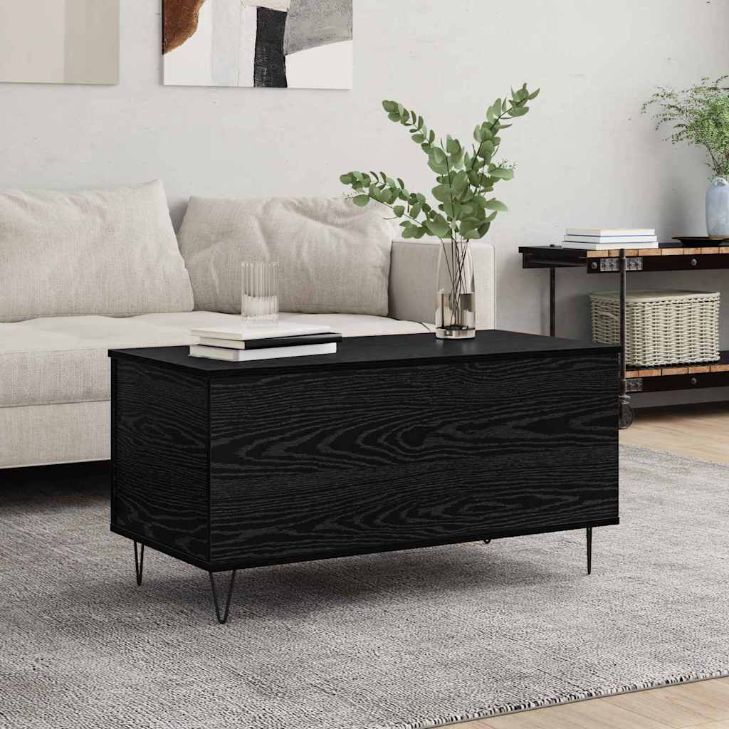 Couchtisch Schwarze Eiche 90 x 44.5 x 45 cm Holzwerkstoff