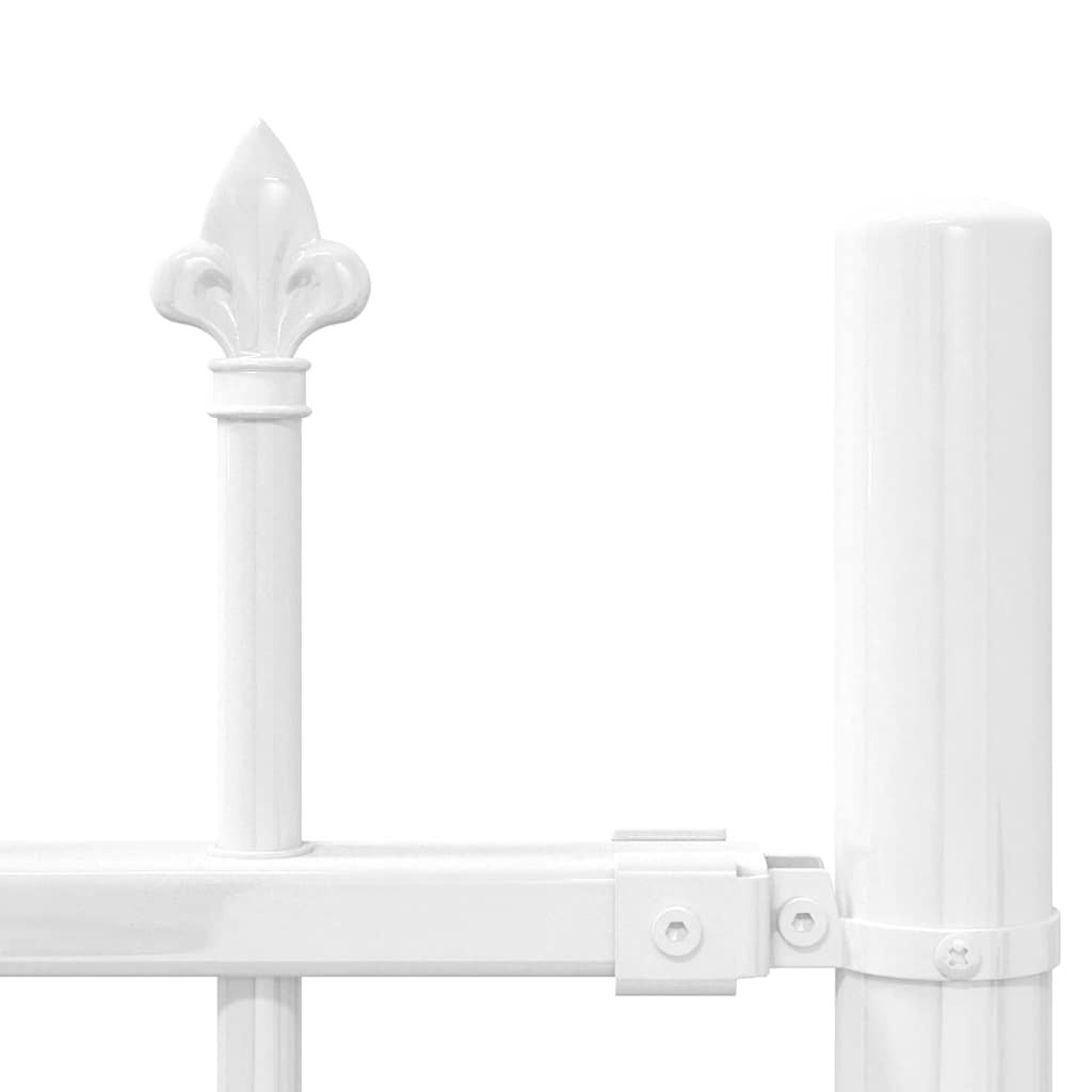 Gartenzaun Weiß 115 cm Pulverbeschichteter Stahl