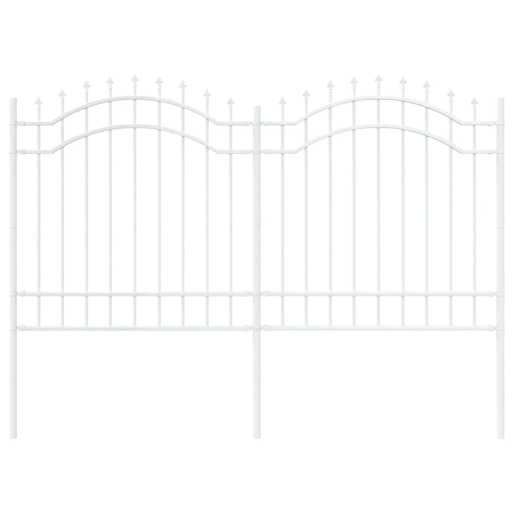 Gartenzaun Weiß 165 cm Pulverbeschichteter Stahl