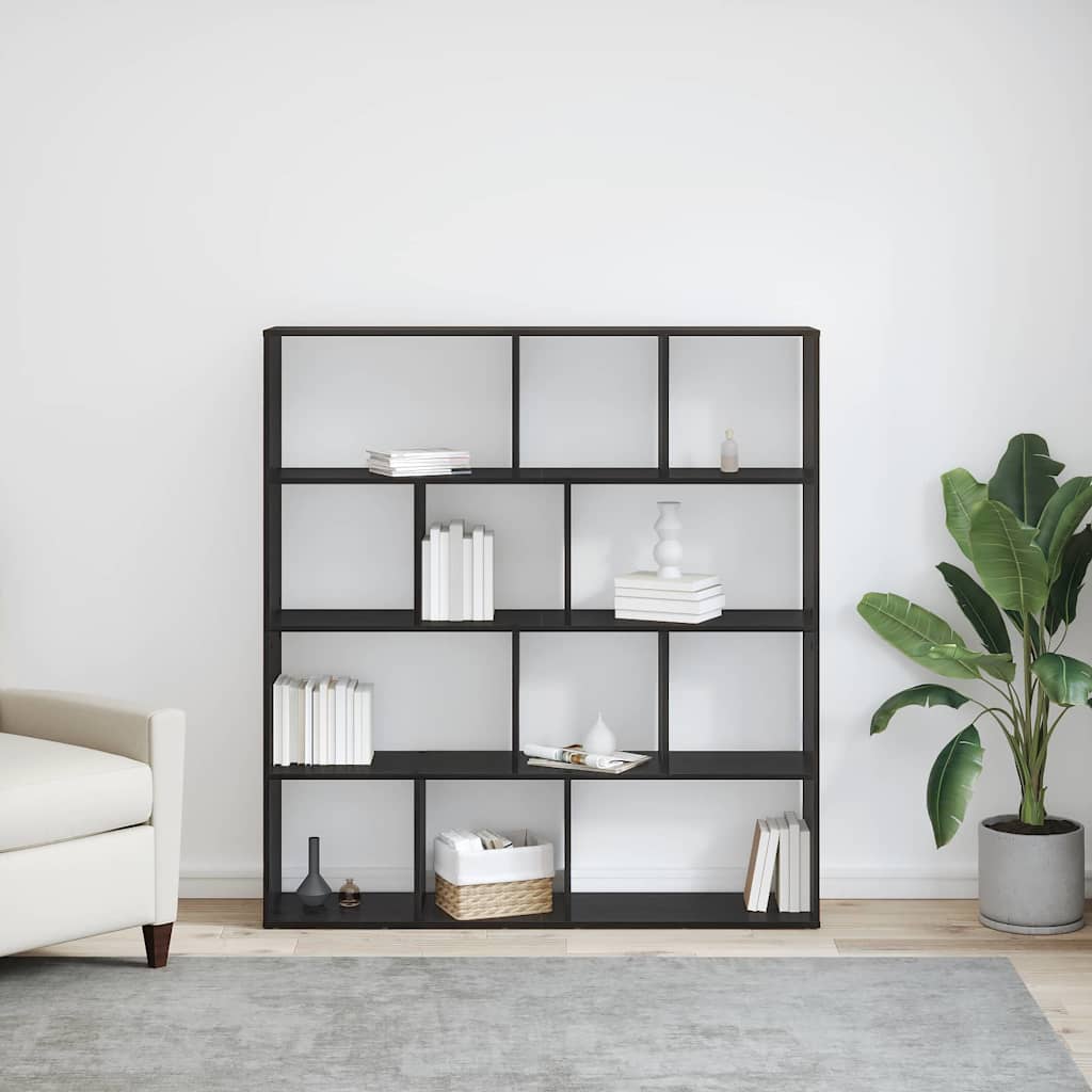 Bücherregal Schwarze Eiche 132 x 29 x 141.5 cm Holzwerkstoff