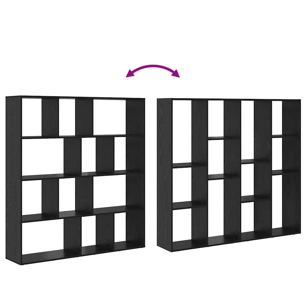 Bücherregal Schwarze Eiche 132 x 29 x 141.5 cm Holzwerkstoff