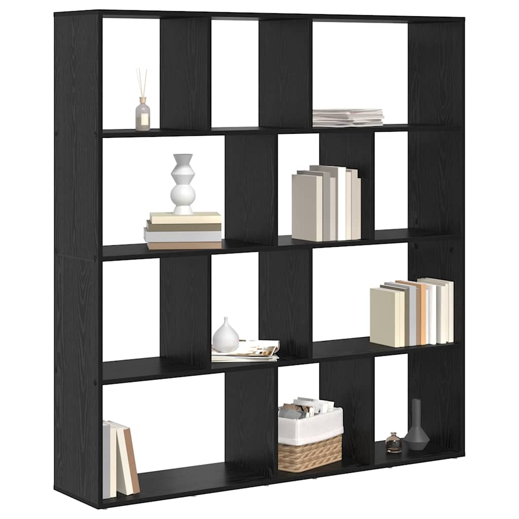Bücherregal Schwarze Eiche 132 x 29 x 141.5 cm Holzwerkstoff