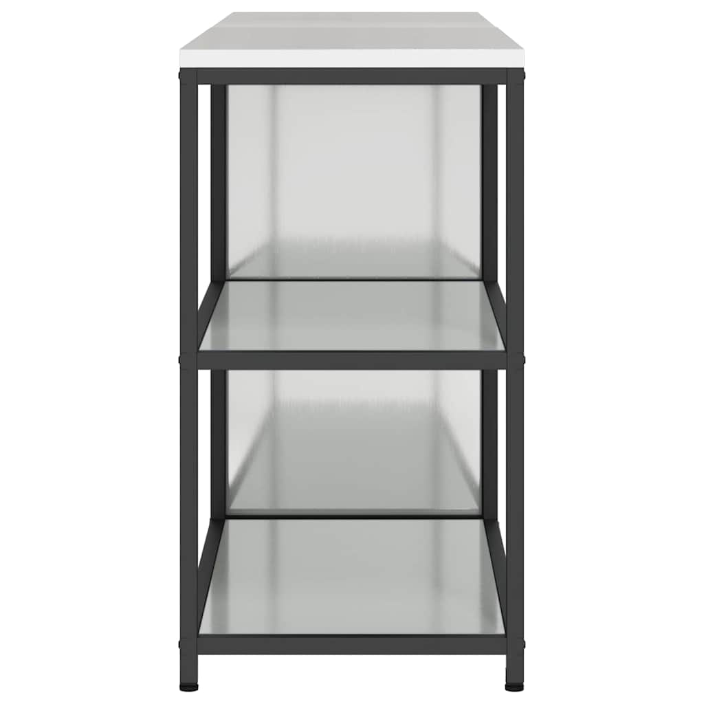 Küchenlager-Set 2 pcs Silber 180 x 50 x 92 cm Verzinkter Stahl