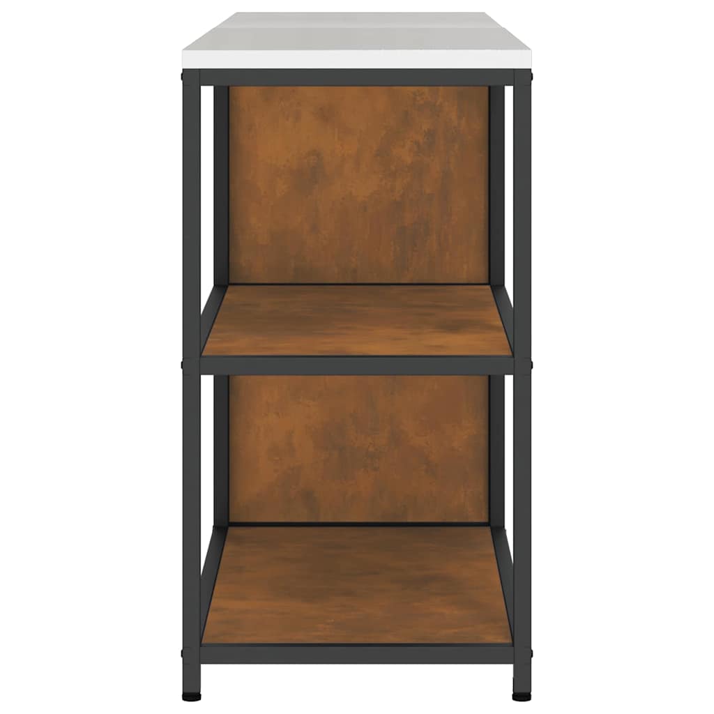 Küchenlager-Set mit Regal mit Tür 2 pcs Rostig 180 x 50 x 92 cm