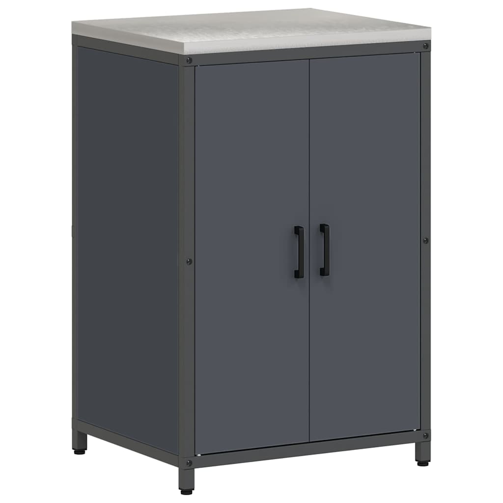 Küchenlager-Set mit Regal 2 pcs Anthrazit 150 x 50 x 92 cm