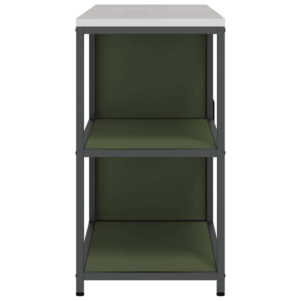 Küchenlager-Set mit Regal 2 pcs Olive Grün 150 x 50 x 92 cm