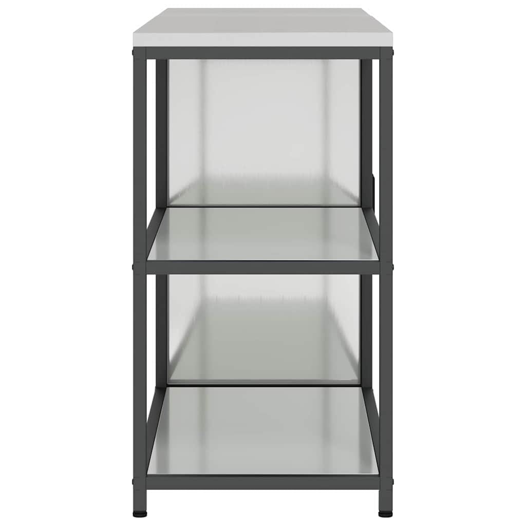 Küchenlager-Set 2 pcs Silber 150 x 50 x 92 cm Verzinkter Stahl
