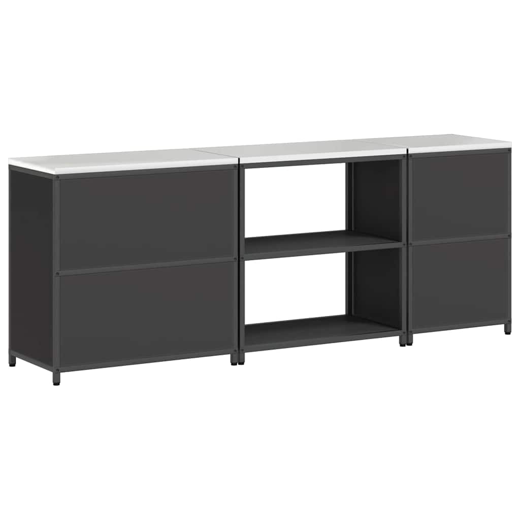 Küchenlager-Set mit Regal Other 3 pcs Schwarz 240 x 50 x 92 cm