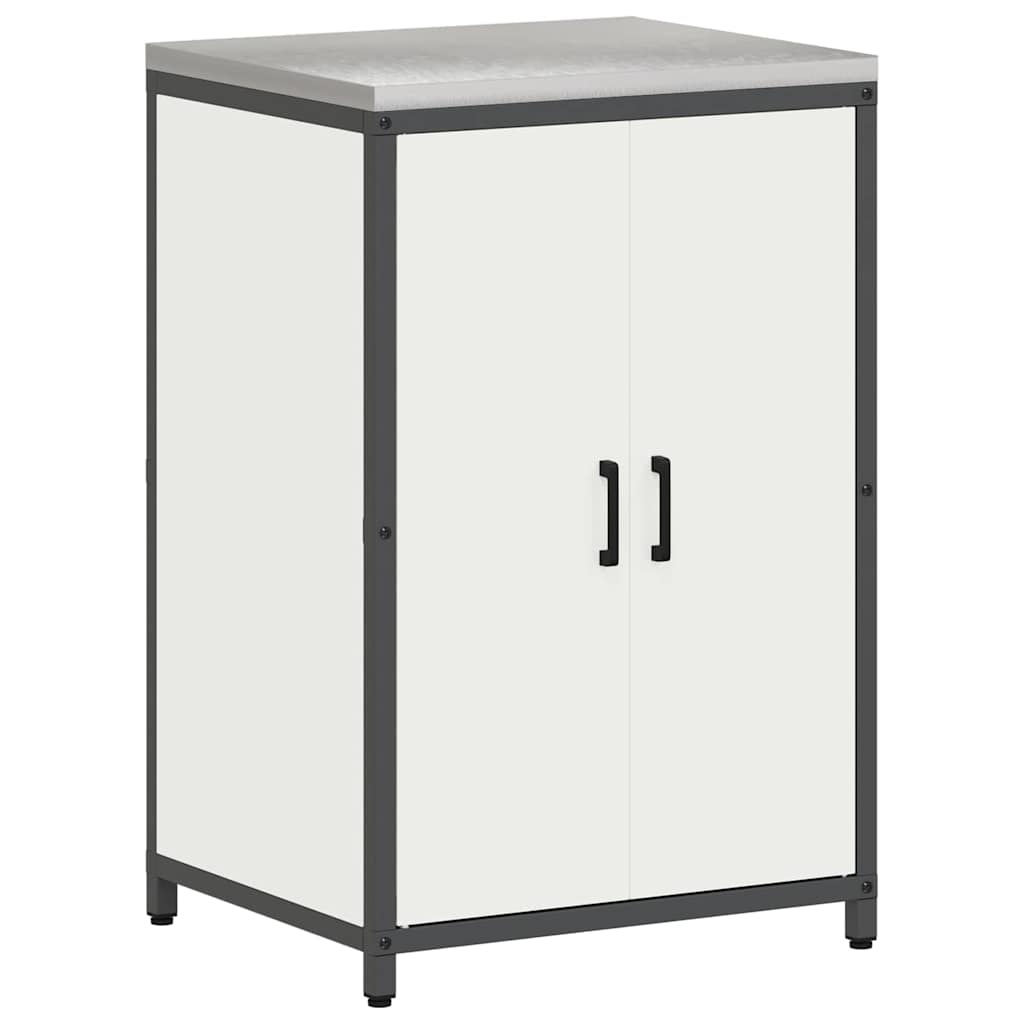 Küchenlager-Set 3 pcs Weiß 240 x 50 x 92 cm Kaltgewalzter Stahl