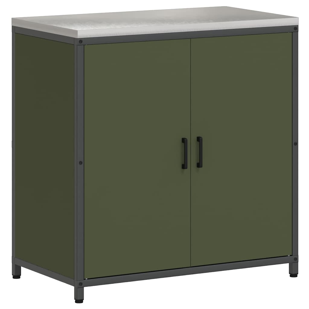 Küchenlager-Set mit Regal 3 pcs Olive Grün 240 x 50 x 92 cm