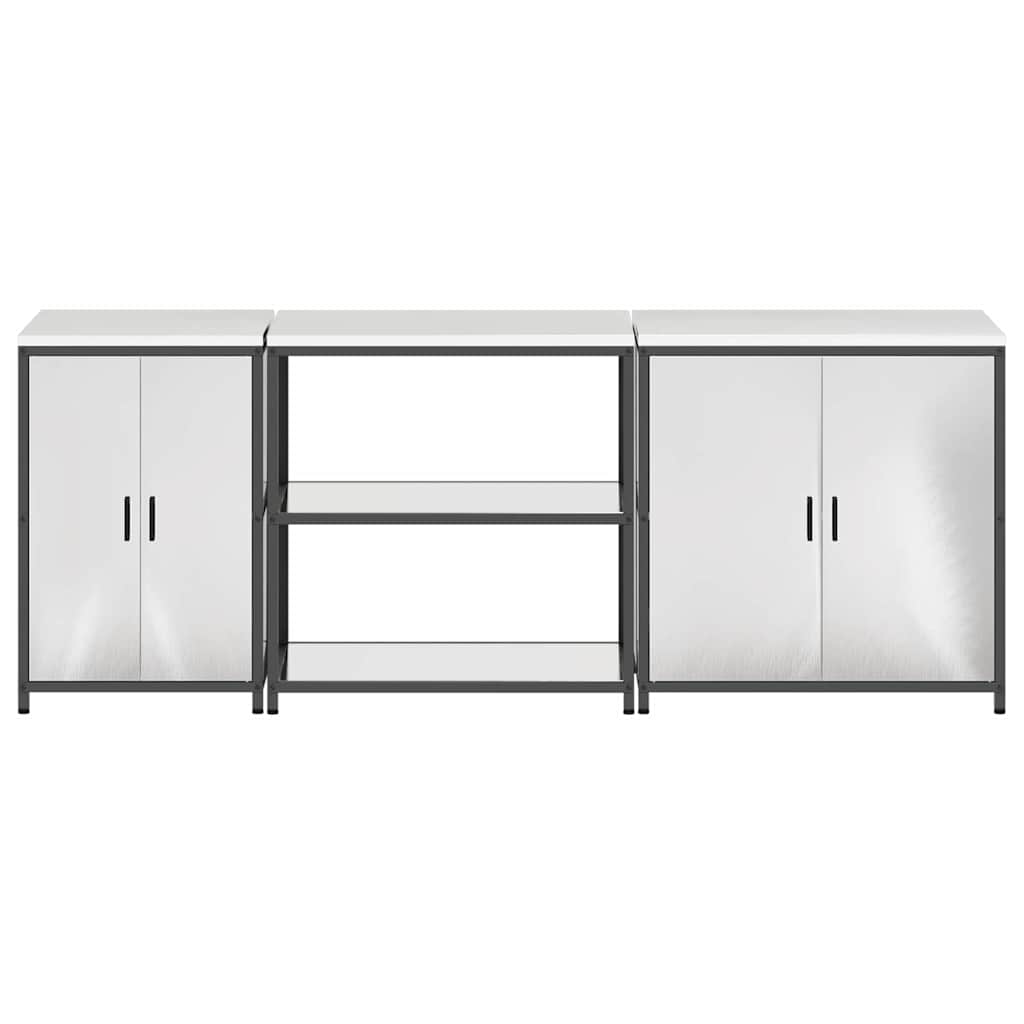 Küchenlager-Set Other 3 pcs Silber 240 x 50 x 92 cm Edelstahl