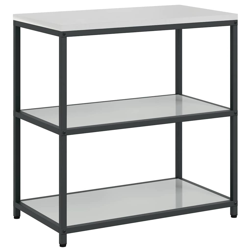 Küchenlager-Set 3 pcs Silber 240 x 50 x 92 cm Verzinkter Stahl
