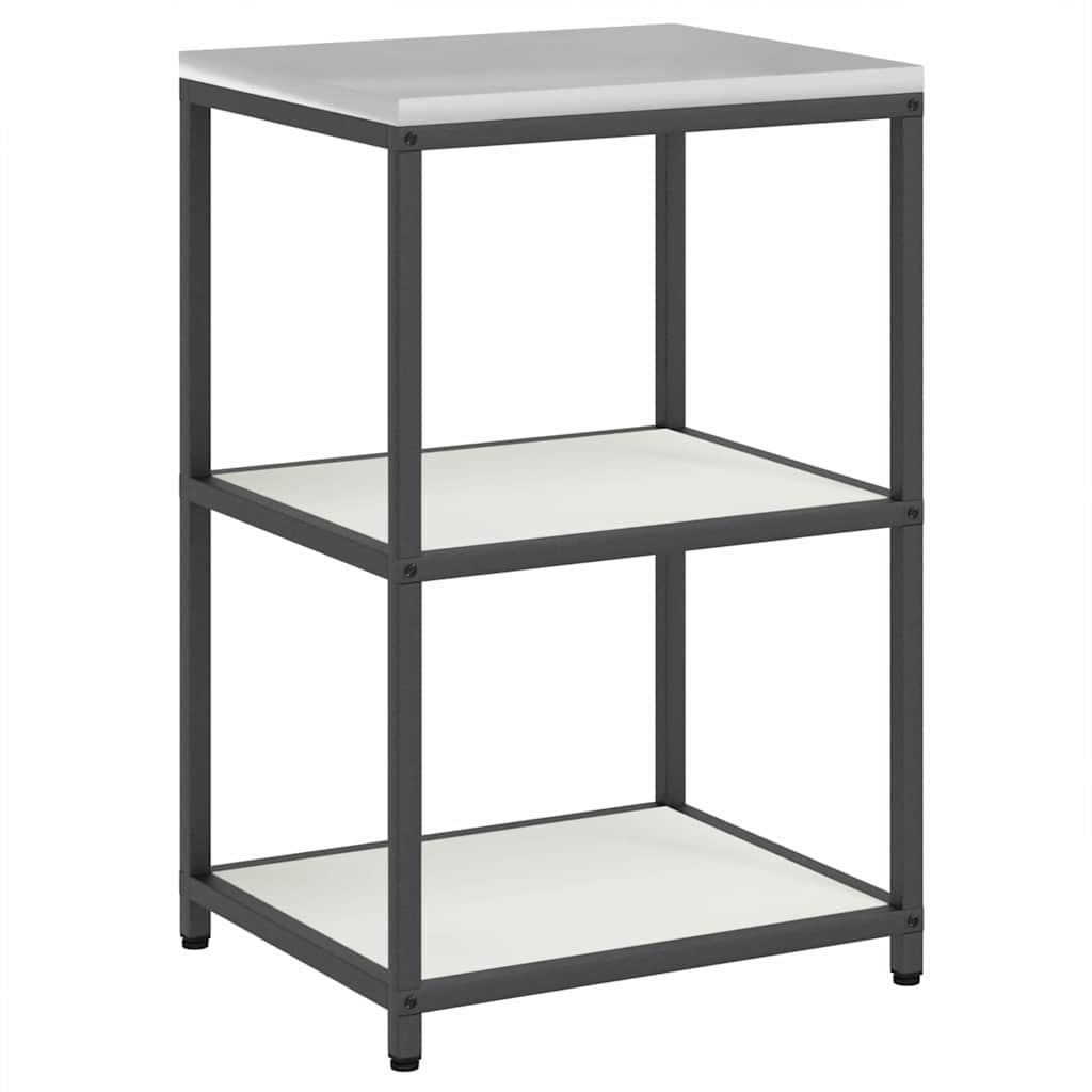 Küchenlager-Set 2 pcs Weiß 150 x 50 x 92 cm Kaltgewalzter Stahl