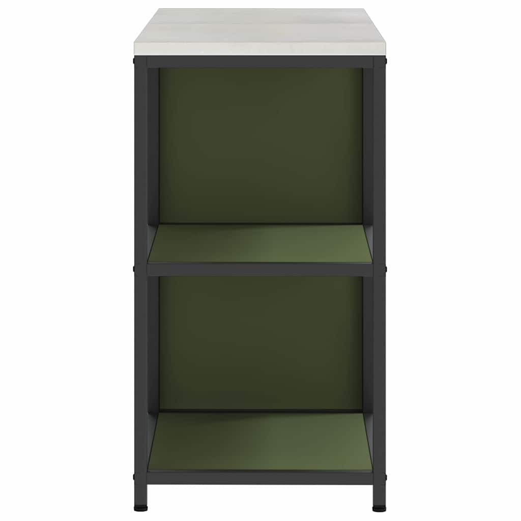 Küchenlager-Set mit Regal 2 pcs Olive Grün 150 x 50 x 92 cm